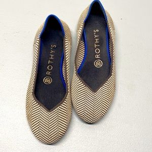 Rothy’s The Flat Flannel Herringbone Retired Flats RARE 6W